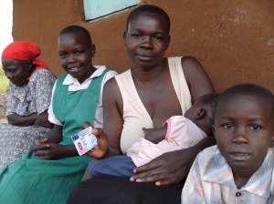 Emily, a widow with her new hospital insurance card.