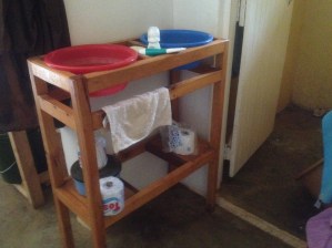 Our bathroom. Fancy a long soak in the bath? Forget it.
